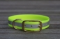 Preview: Biothane collar, reflective 25mm yellow (buckle) + option free label with print