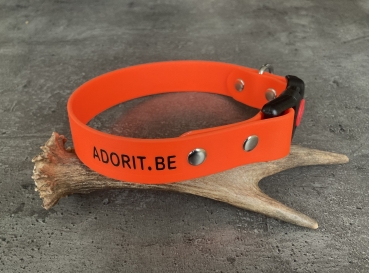 Biothane Halsband MIT PRINT 19mm (Clic schwarz)