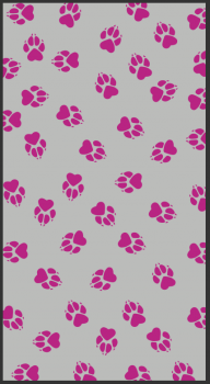 1+1free neck warmer (paw pink-gray) bandana, Multifunctional scarf