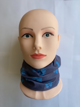 1+1free neck warmer (paw blue) bandana, Multifunctional scarf