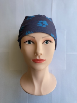 1+1free neck warmer (paw blue) bandana, Multifunctional scarf