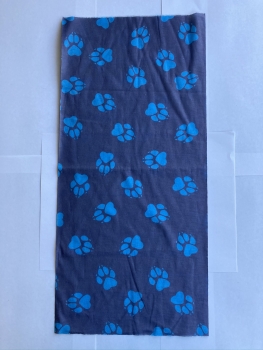 1+1free neck warmer (paw blue) bandana, Multifunctional scarf