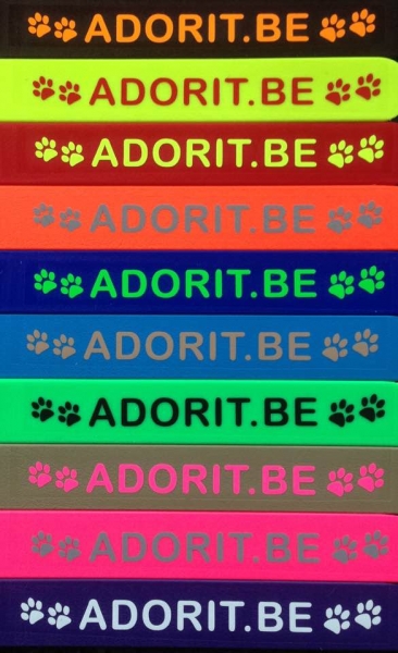 Biothane collar+PRINT 19/25 "bicolor" (buckle)