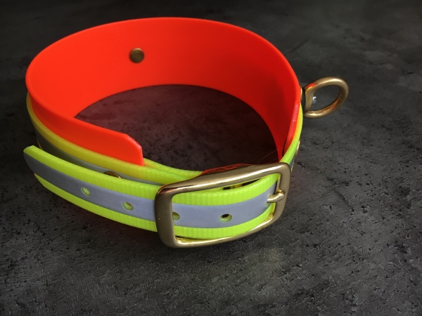 Biothane Blood Tracking Collar "bicolor", 25/50mm