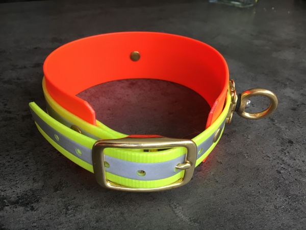 Biothane Blood Tracking Collar "bicolor", 25/50mm