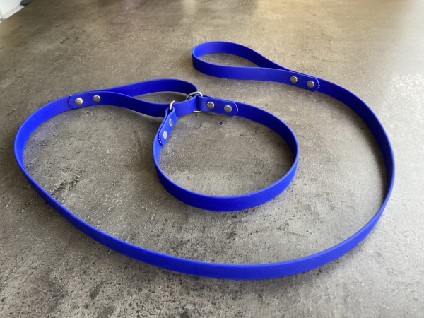 Biothane hunting leash 19mm "BLUE"