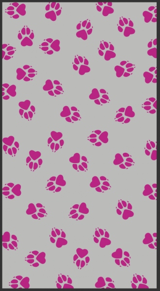 1+1free neck warmer (paw pink-gray) bandana, Multifunctional scarf