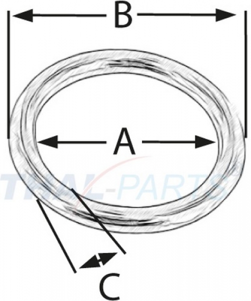 Rundring / O-Ring 38mm Messing