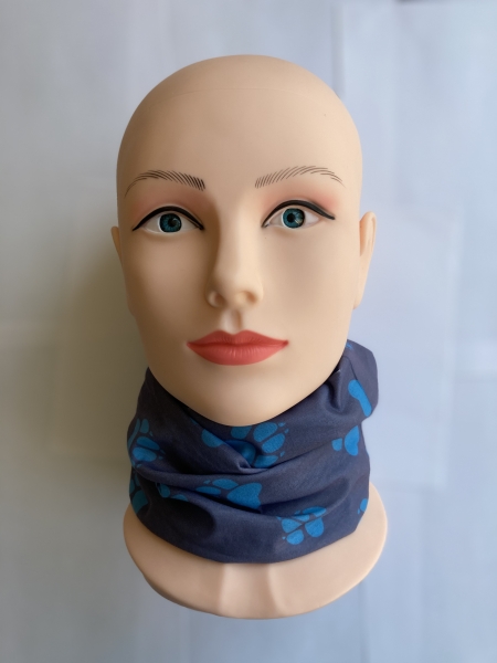 1+1free neck warmer (paw blue) bandana, Multifunctional scarf