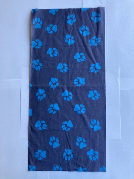 1+1free neck warmer (paw blue) bandana, Multifunctional scarf