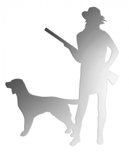 Car-Sticker "Huntress with dog"
