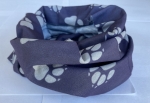 1+1free neck warmer (paw gray) bandana, Multifunctional scarf