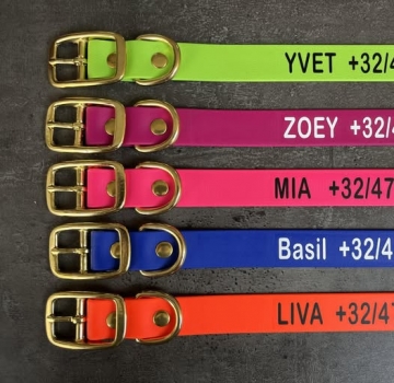 Preview: Biothane Halsband MIT PRINT, 19mm (Schnalle)